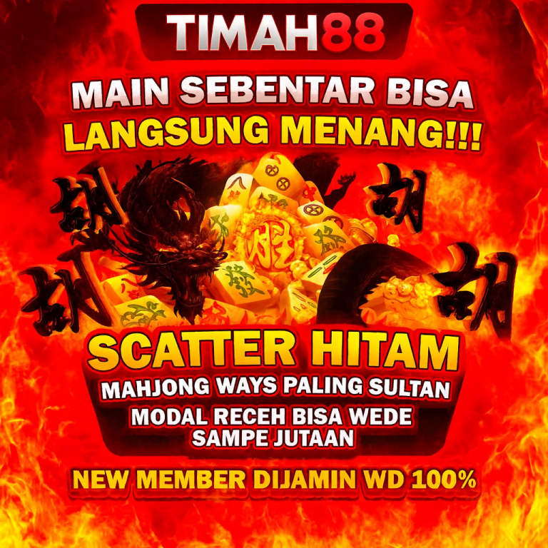 slot scatter hitam timah88 dengan efek api merah dan tema mahjong sultan