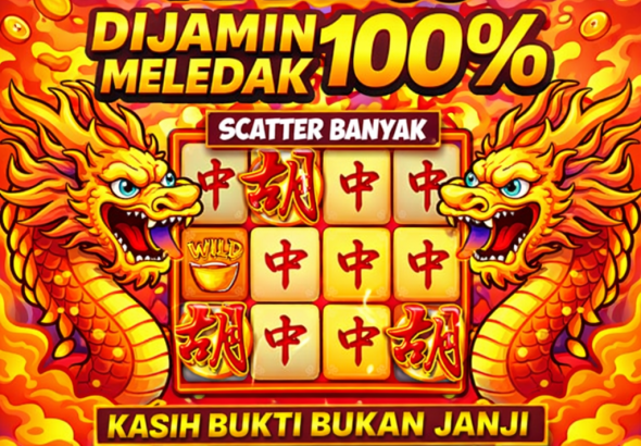 desain visual TIMAH88 terbaru dengan tema naga emas dan efek api